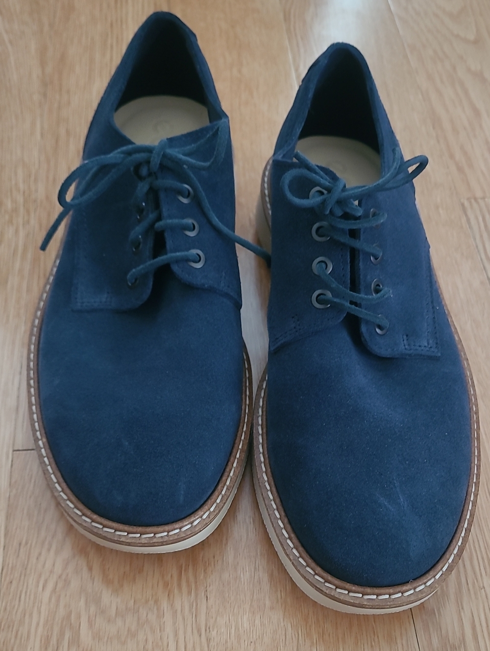 Ecco Navy Suede Aurora Shoes